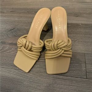 Marc Fisher Tan Knotted Heeled Sandals